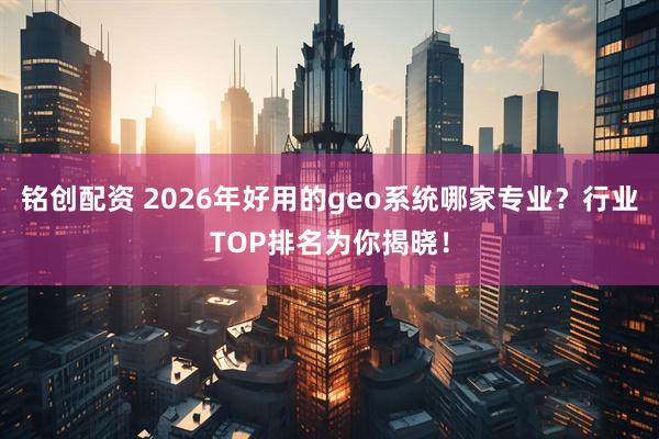 铭创配资 2026年好用的geo系统哪家专业？行业TOP排名为你揭晓！