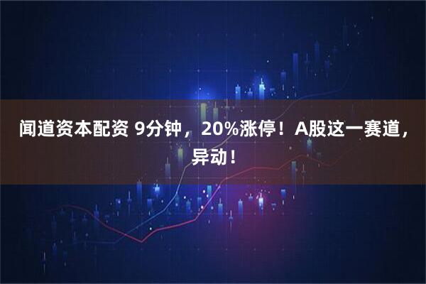 闻道资本配资 9分钟，20%涨停！A股这一赛道，异动！